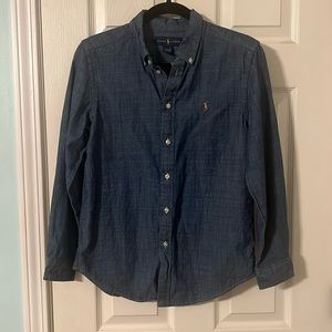 Boys Polo Long Sleeve Button Down